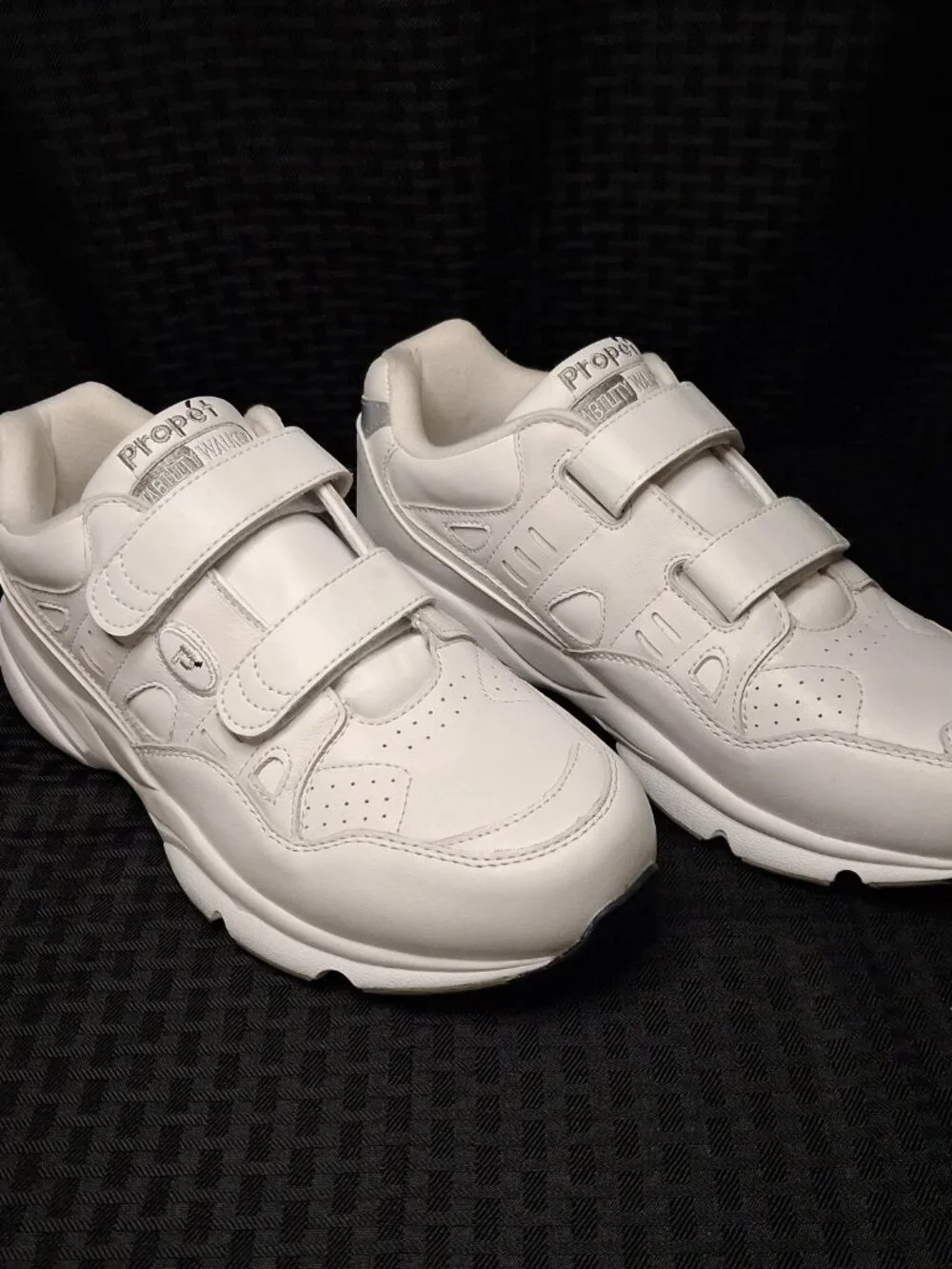 Propet Mens Stability Walker Strap Walking Shoes Size US 8.5 xx (5E) White